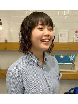 ナック 茶屋町(knack chayamachi) プードルパーマ/ウェーブミディアム/オリーブカラー