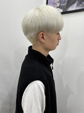 ロックス バイ マグ 松本(rocks BY MAG) ナチュラルマッシュ ハイトーンカラーホワイトカラー