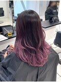 ラベンダーピンクバレイヤージュ