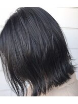 サンリサ 鴻巣店(sanRisa) 切りっぱなしボブ × ダークグレー