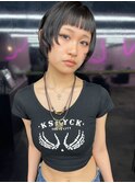 レイヤーボブ/フェイスレイヤー/ショートバング/オン眉