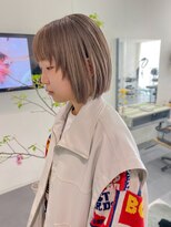 レフ(LEF)&nbsp;柔感ラテカラー/小顔レイヤーボブ/ミルクティー/ケアブリーチ