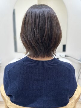 セイドット リー(Say. Ree) Say.ショートボブホワイトグレージュミニウルフ細めハイライト