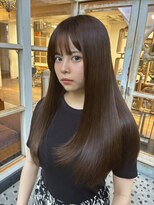 ロライマ 代官山(roraima)&nbsp;ロングレイヤー酸性ストレート艶髪グレーベージュ