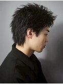 刈り上げないアップバングショート