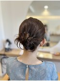 カチモリヘア　タイトヘア　シニヨン　結婚式ヘア
