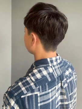 ナカオコアフュール(NAKAO COIFFURE) ツーブロックマッシュ ブラウン ハイライト ダブルカラー