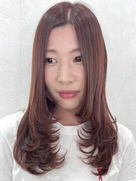 ベルヘアーデザイン 堺東(Belle hair Design) 韓国風顔周りレイヤーカットイルミナカラー堺東20代30代40代