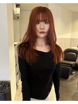 ニコフクオカヘアーメイク(NIKO Fukuoka Hair Make) ハッシュカット/レイヤーカット/オレンジブラウン