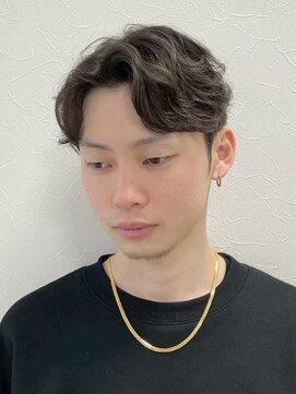 アントバイフィフス 秋田(unt by fifth) 秋田メンズパーマ波巻きスパイラルパーマセンターパートフェード