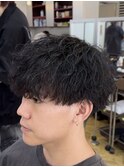 MEN’S HAIR/サーフカール/刈り上げセンターパート/柏駅