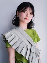 ヘアークラフト(Hair Craft)&nbsp;暗髪ミディアム×ルーズレイヤーパーマ【岡山】簡単イメチェン