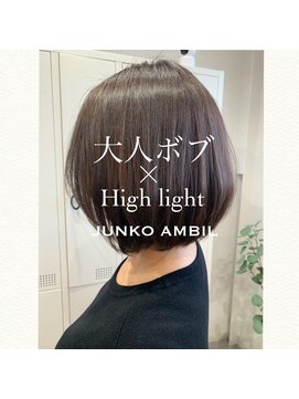 ナンバーフォーナチュラル 戸祭(NO4 natural) 大人ボブ×ハイライト
