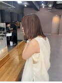 ブリーチ一回でできるミルクティーブラウン