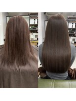 ヘアーアンドビューティーザ エフ(Hair Beauty the F) /エクステ80本長さだし/