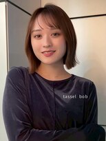 ロンド 銀座(Lond)&nbsp;☆春日☆縮毛矯正ミルクブラウンダウンバングダークパープル49