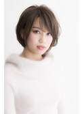 大人可愛いグレージュショート