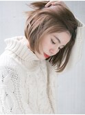 ナチュラルベージュで軽めボブに☆