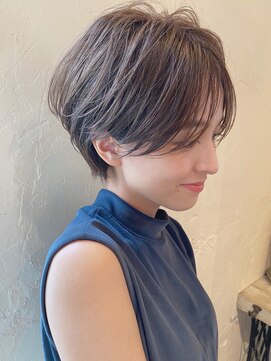 ベル 銀座5丁目店(Belle) おさまりコンパクト耳掛けハンサム小顔ショート×グレージュ