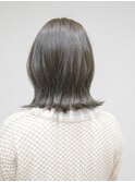 地毛風グレージュ×外ハネボブ