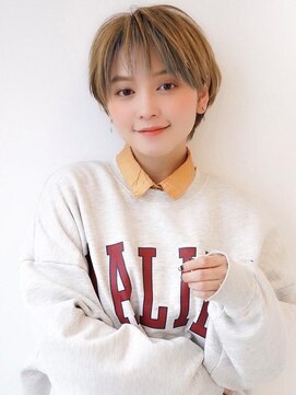 アグ ヘアー トパーズ いわき植田店(Agu hair topaz) 《Agu hair》小顔耳掛けインナーカラーショート