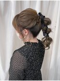 ヘアセット ロング ポニーテール
