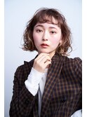 大人ボブニュアンスカーリー＃UNIX溝口[ボブパーマ/アースカラー