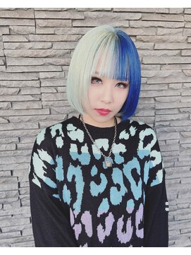 ハイバレーヘアーメゾン(HIGH VALLEY HAIRMAISON) ホワイトカラーデザインカラー透明感カラーボブブリーチカラー