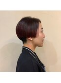 【favori　自由が丘】ボルドー毛先カラー×2ブロック
