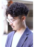 アップバングショートプードルパーマ