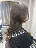 大人上品アッシュグレージュ/ロングウェーブ/赤味なし