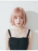 桜色ボブ