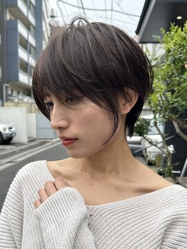 ロンドエニカ 大宮(Lond enika) イメチェン外ハネボブ美髪ワイドバングレイヤーショート/大宮