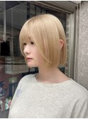切りっぱなしボブ長めボブナチュラルボブ結べるボブ前下がりボブ