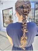 【お呼ばれヘアセット】タイト系編みおろし　畑瀬彩華