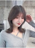 美髪韓国レイヤーイメチェン夏ハイライトカラーくびれヘア