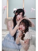 サイドお団子/編みおろしツイン/梅田ヘアセット