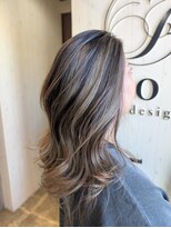 イコウヘアデザイン(icou hair design)&nbsp;バレイヤージュ風デザインカラー