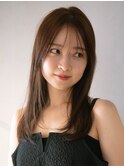 大人レイヤーワンカールロング小顔見えロング表参道青山
