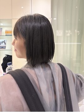 エアー 銀座タワー(AIR) オリーブグレージュ/オリーブベージュ/透明感カラー/ボブ