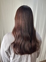 ココカラヘアー ニコ(cococara hair nico)&nbsp;ピンクブラウン/ロングレイヤー/顔周りカット