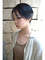 ヌード(NUDE)&nbsp;NUDEハンサムショート前髪カット黒髪ショート大人ショートボブ