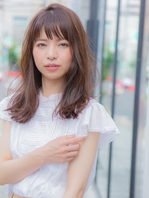 NORAERI★大人女子小顔◎シースルー前髪くせ毛風デジタルパーマ