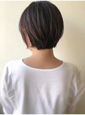 大人外国人風丸みショートボブハイライト【CERCA高田馬場】