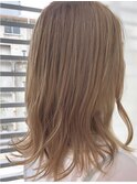 【Zina札幌】フリンジウェーブ前髪大人かわいいココアブラウン
