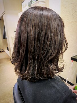 エイチ エアー ダヴ H air DAV調布北口 ミディアムグレーベージュカール