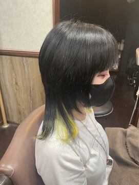 ディー エメ(D-aimer-) エクステで作るウルフへのインナーカラーアレンジ