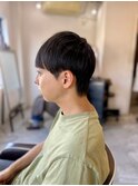 MEN'S HAIRマッシュパーマアッシュブラック