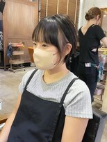 トト 船橋店(toto.)&nbsp;黒髪/グレーベージュ/レイヤーロング/前髪パーマ[西船橋/津田沼]