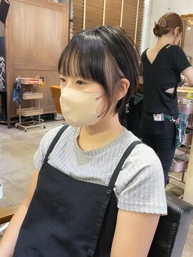 トト 船橋店(toto.) 黒髪/グレーベージュ/レイヤーロング/前髪パーマ[西船橋/津田沼]